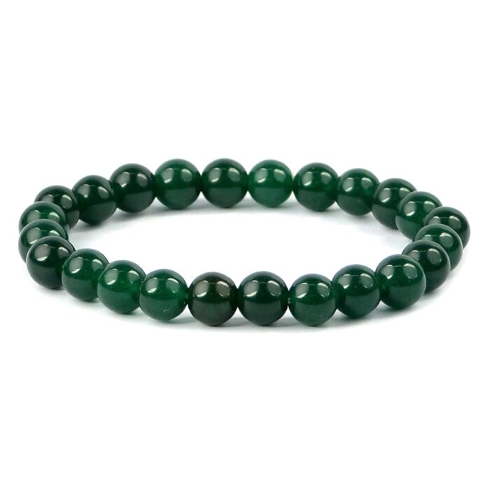 Green Aventurine Healing Crystal Bracelet - 8mm Round Beads - Beaded Bracelet