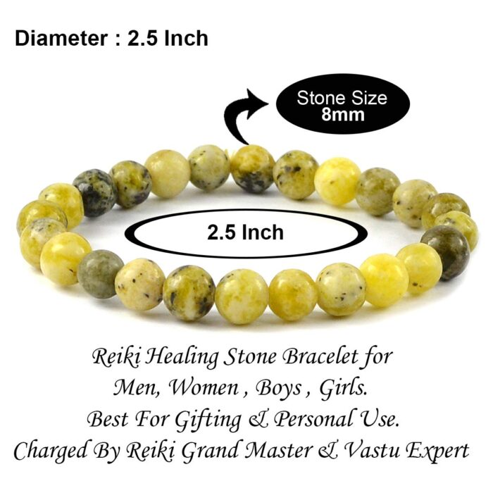 Serpentine Natural Healing Crystal Bracelet - 8mm Round Beads - Beaded Bracelet