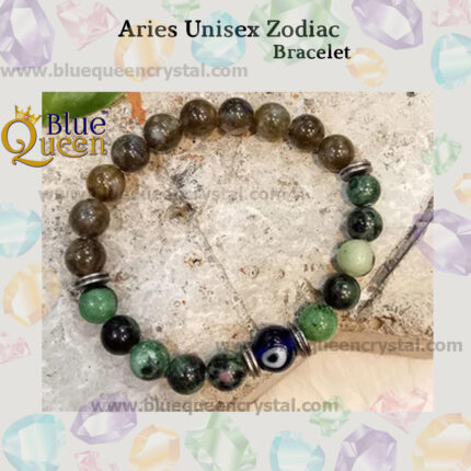 Bluequeen Aries Unisex Zodiac Crystal Bracelet