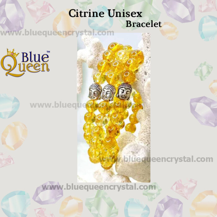 Bluequeen Citrine Unisex Crystal Bracelet