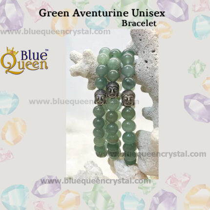 Bluequeen Green Aventurine Unisex Crystal Bracelet
