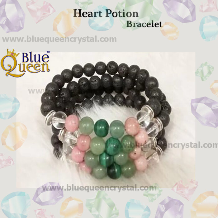 Bluequeen Heart Potion Crystal Bracelet