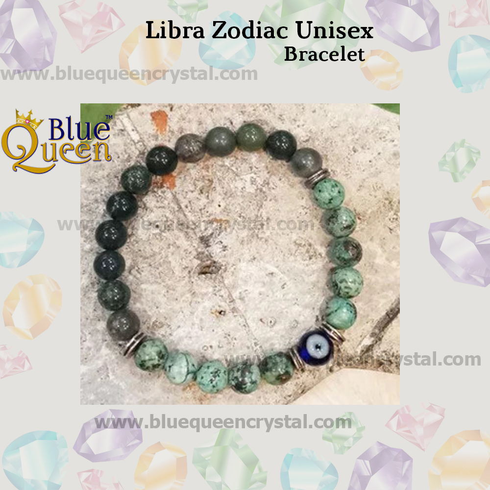 Bluequeen Libra Zodiac Unisex Crystal Bracelet