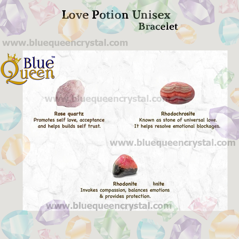 Bluequeen Love Potion Unisex Crystal Bracelet