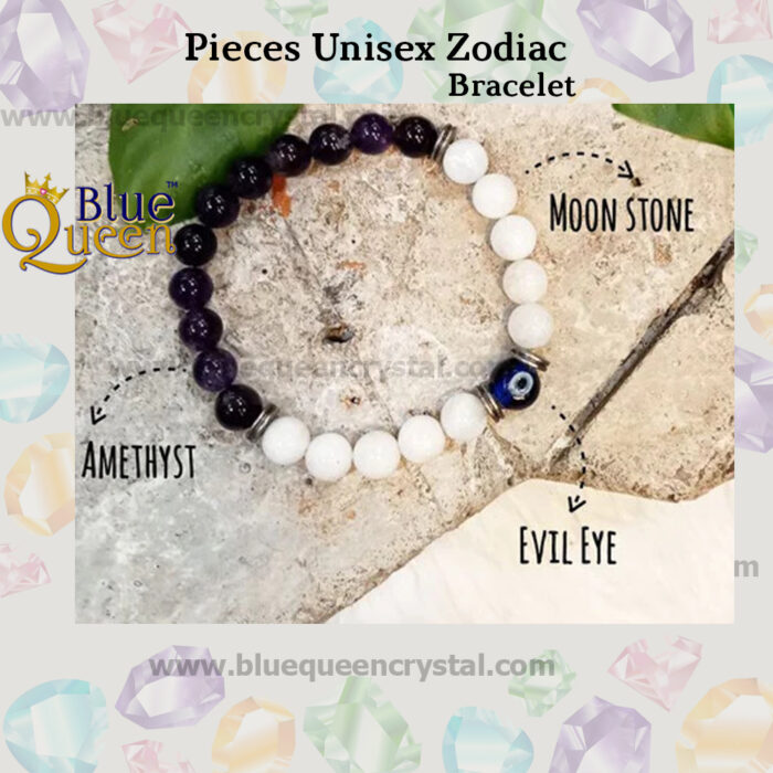 Bluequeen Pieces Unisex Zodiac Crystal Bracelet