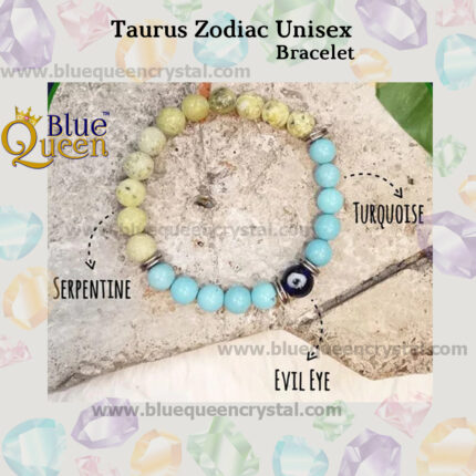 Bluequeen Taurus Zodiac Unisex Crystal Bracelet