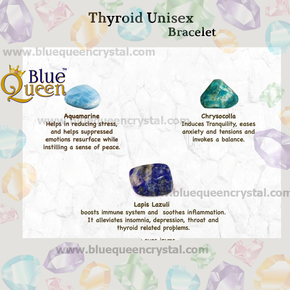 Bluequeen Thyroid Unisex Crystal Bracelet
