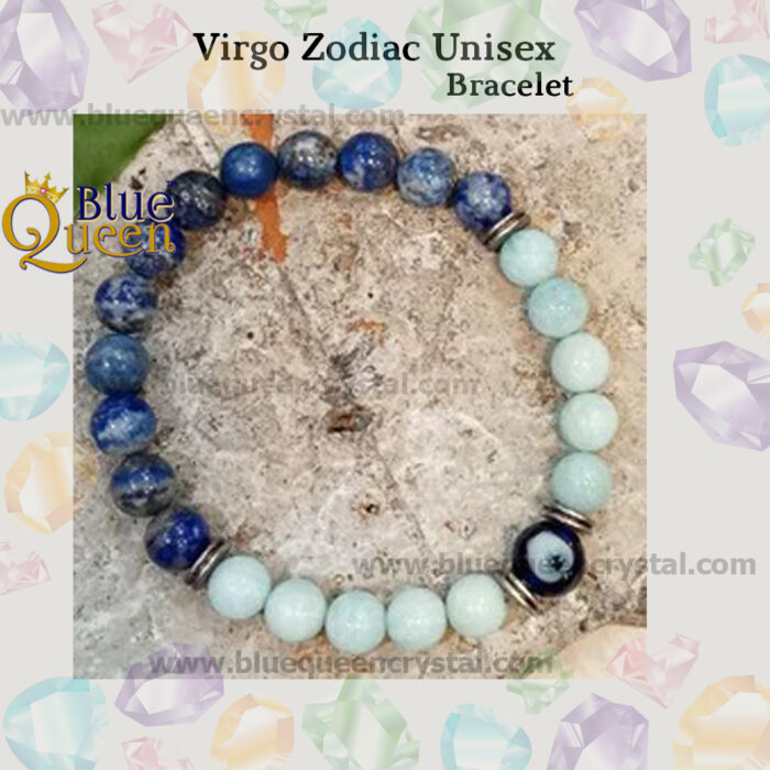 Bluequeen Virgo Zodiac Unisex Crystal Bracelet