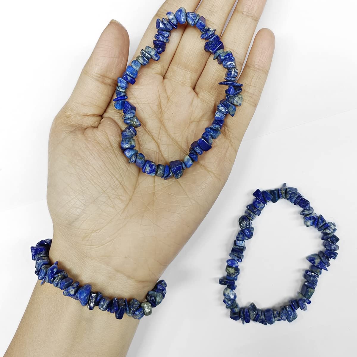 Lapis Lazuli Crystal Chips Bracelet