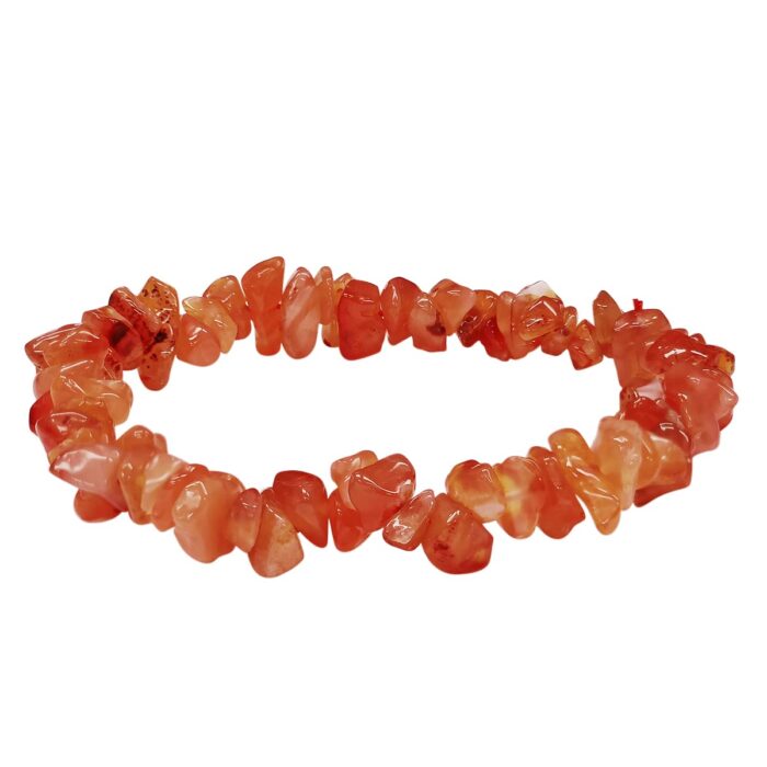 Red Carnelian Crystal Chips Bracelet