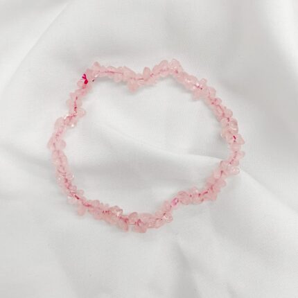 Rose Quartz  Crystal Chips Bracelet