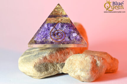 Amethyst Orgonite Pyramid For Energy Healing