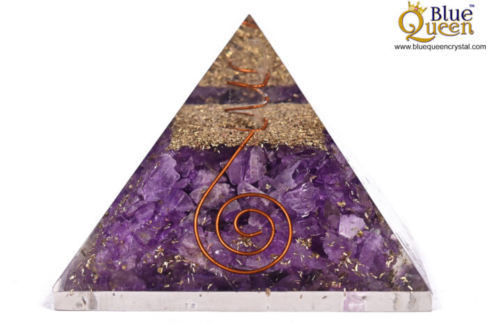 Amethyst Orgonite Pyramid For Energy Healing