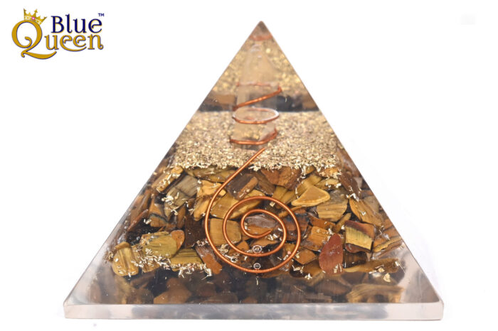 Tiger Eye Crystal Pyramid (Clarity & Focus)