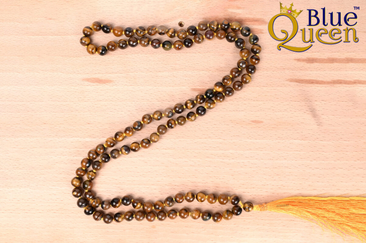 TIGER EYE MALA - ORIGINAL STONE 8mm