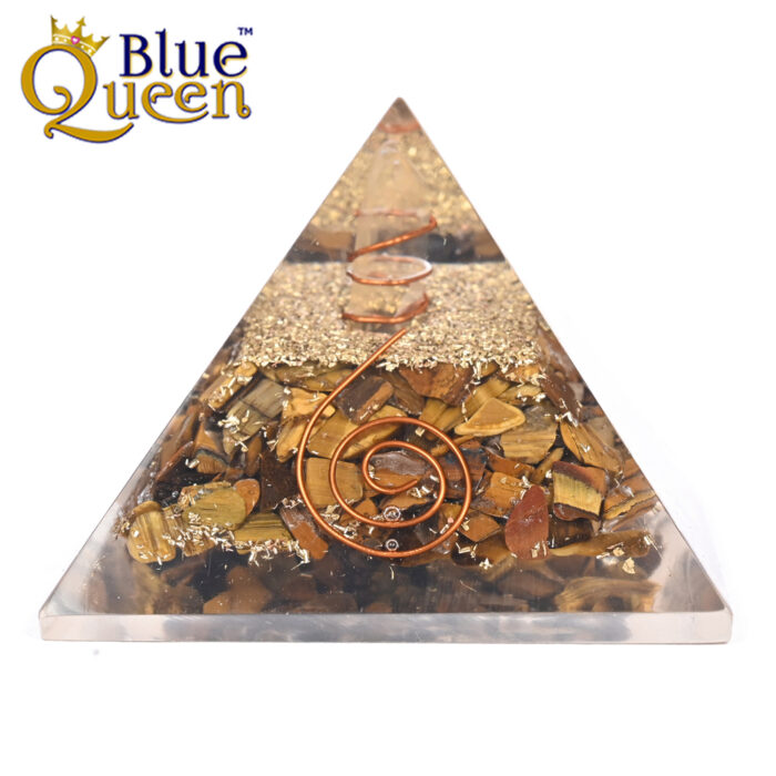 Tiger Eye Crystal Pyramid (Clarity & Focus)