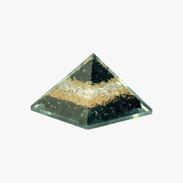 black tourmaline and selenite orgone pyramid