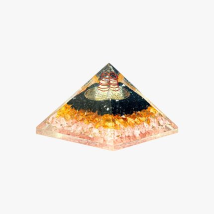 Black Tourmaline,Citrine,Rose Quartz,Orgone Pyramid