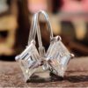 Lozenge Cut Lever Back Classic Drop Earrings